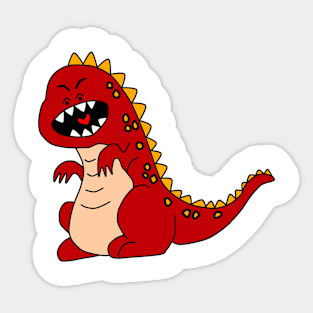 Red Godzilla Sticker